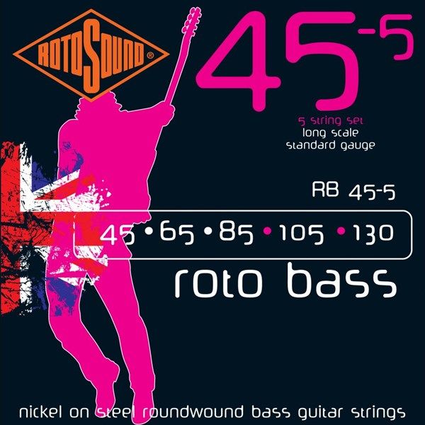 Rotosound Roto Bass RB45-5, 5-String, 45-130