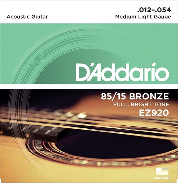 D'Addario EZ920 Acoustic 12-54 85/15 Bronze