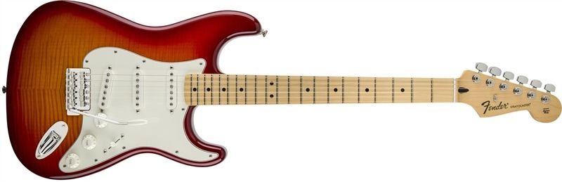  Fender Player SSS Stratocaster Electric Guitar, Maple FB, Aged Cherry Sunburst 