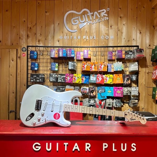 Guitar điện Squier Sonic Maple SSS Arctic White