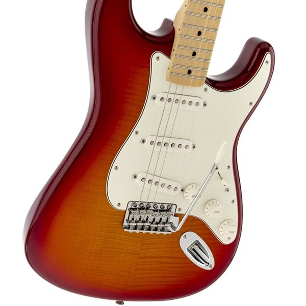  Fender Player SSS Stratocaster Electric Guitar, Maple FB, Aged Cherry Sunburst 