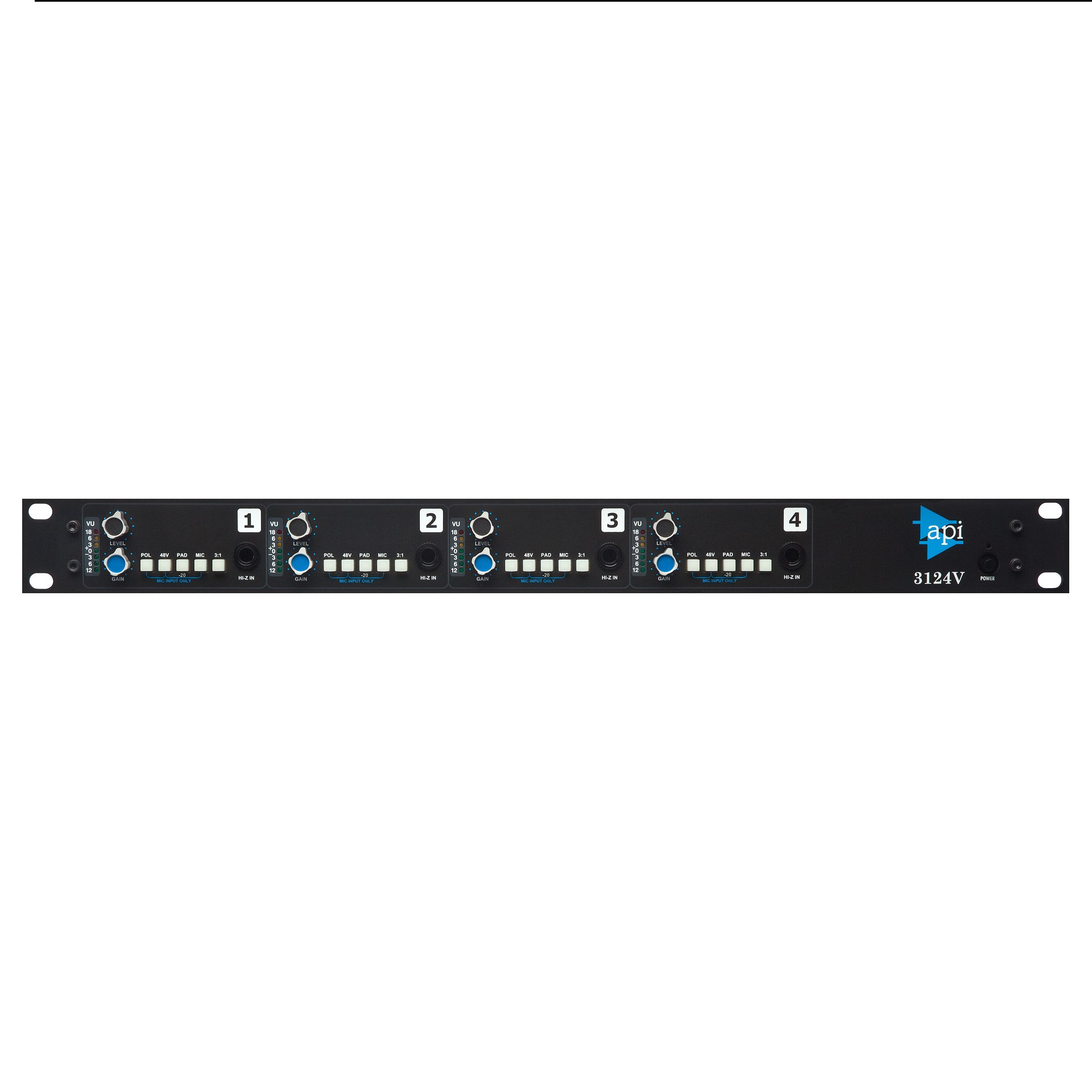 API 3124V 4-channel Microphone Preamp Secondhand