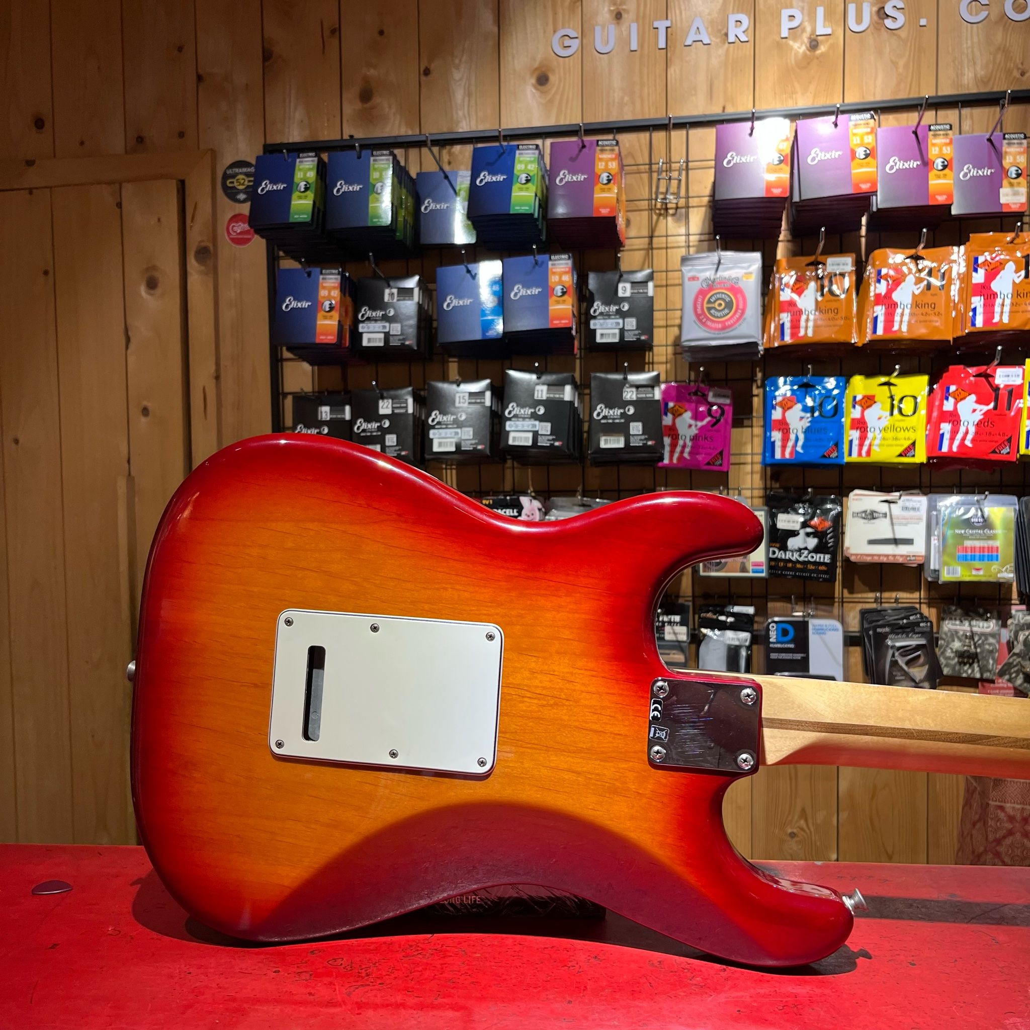 Fender Player SSS Stratocaster Electric Guitar, Maple FB, Aged Cherry Sunburst