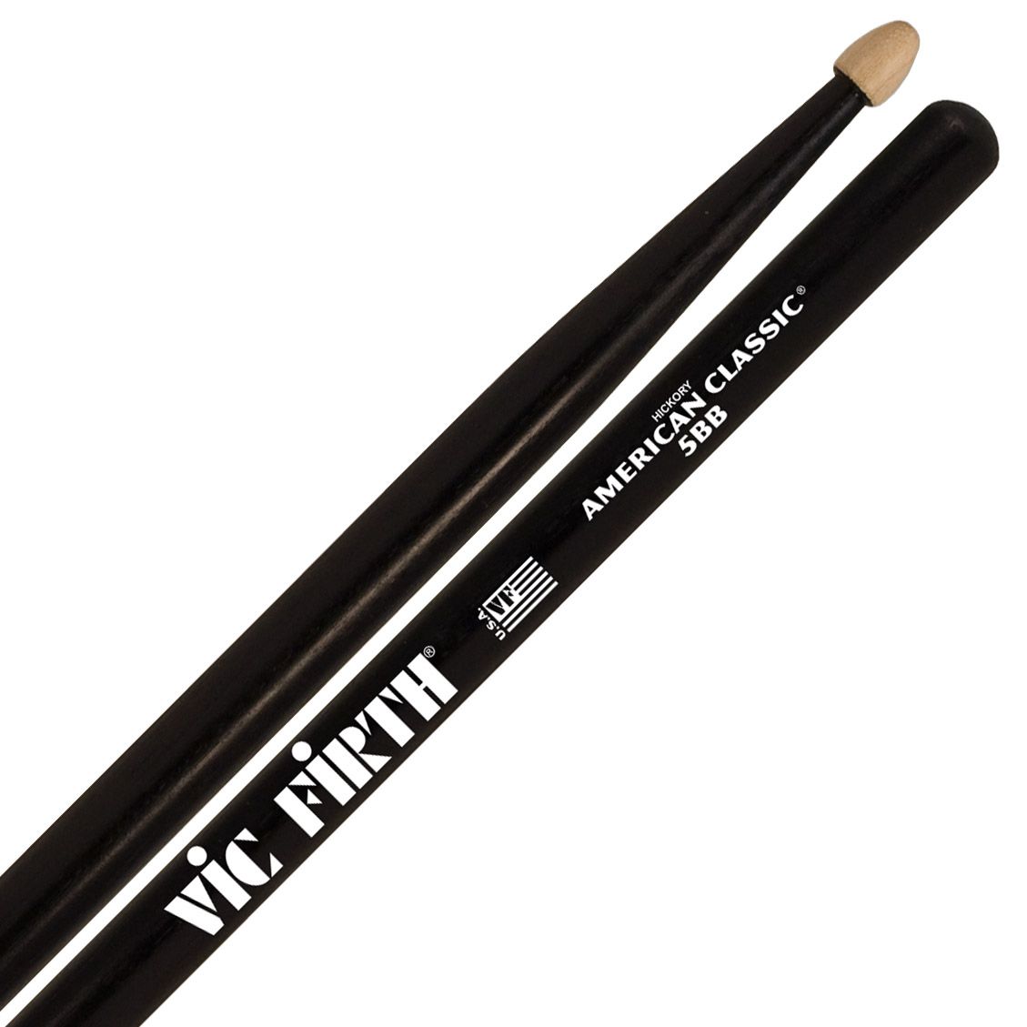 Dùi trống Vic Firth 5BB American Classic Hickory with Black Finish