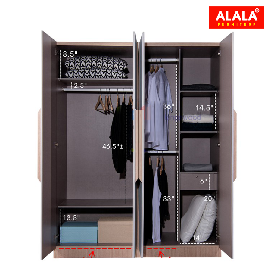 Tủ quần áo ALALA269 cao cấp