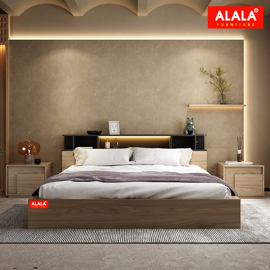 Giương ngủ ALALA57 + 2 Tủ đầu giường cao cấp