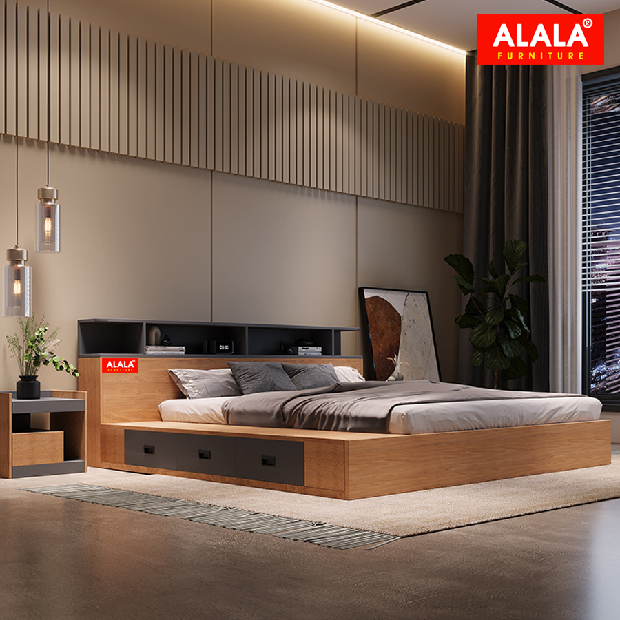 Giương ngủ ALALA1026 + 2 Tủ đầu giường cao cấp