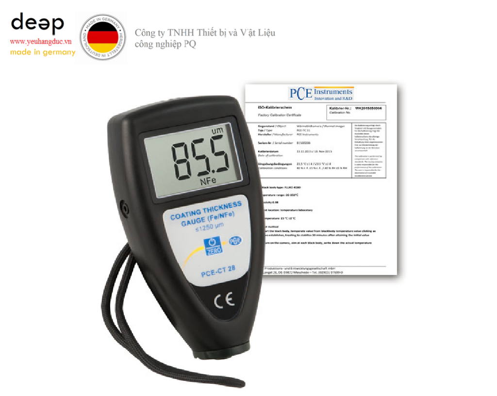 Máy đo độ dày PCE CT 28-ICA (1250 µm , từ tính và không từ tính) DEEP52 https://yeuhangduc.vn/