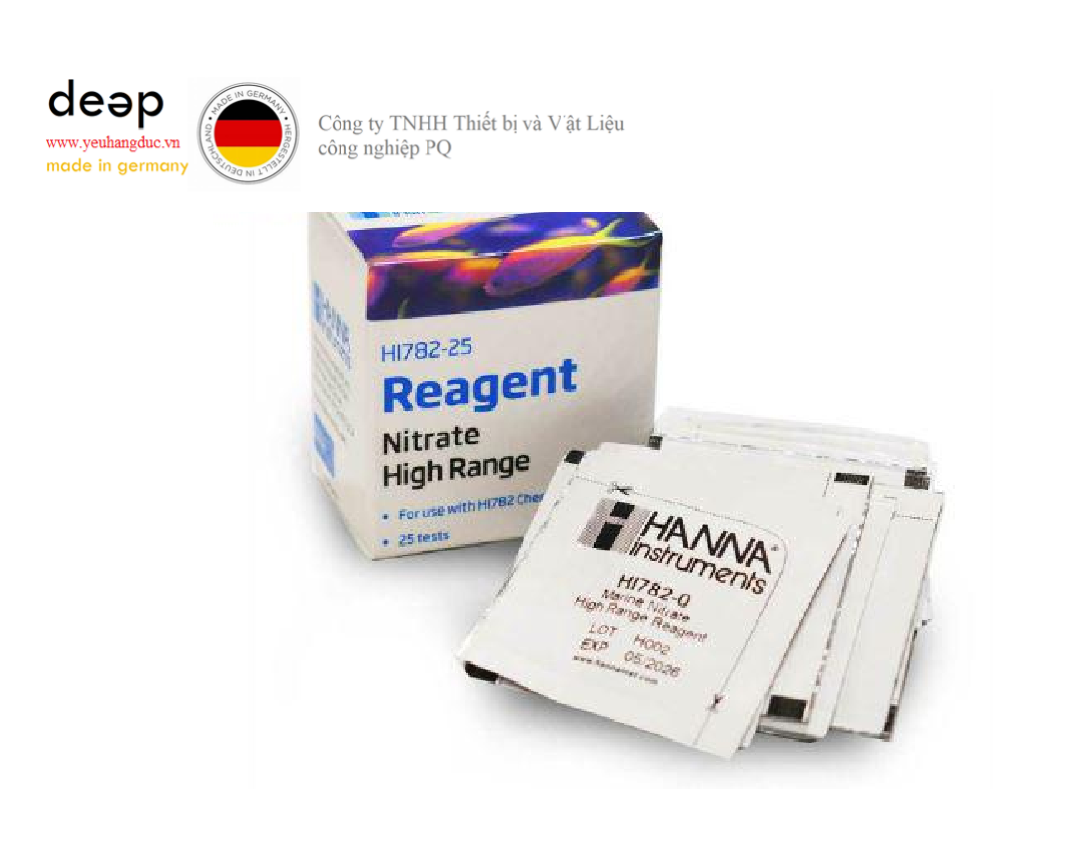 Thuốc thử cho máy đo nitrate trong nước biển HANNA HI782-25 (25 tests) DEEP52 https://yeuhangduc.vn/