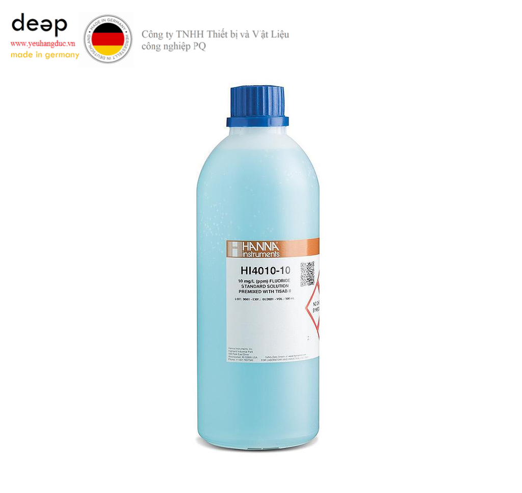 Dung dịch hiệu chuẩn Floride 10ppm có TISAB II HANNA HI4010-10 (500 mL) DEEP52 https://yeuhangduc.vn/