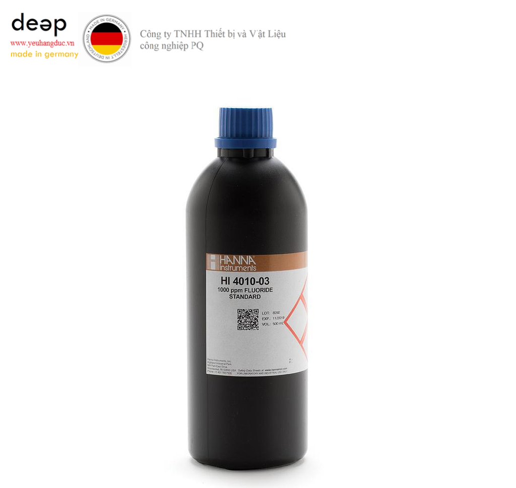 Dung dịch hiệu chuẩn Floride 1000 ppm HANNA HI4010-03 (500 mL) DEEP52 https://yeuhangduc.vn/