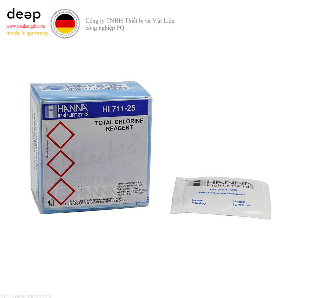Thuốc thử Chlorine HANNA HI711-25 ( 25 lần) DEEP52 https://yeuhangduc.vn/