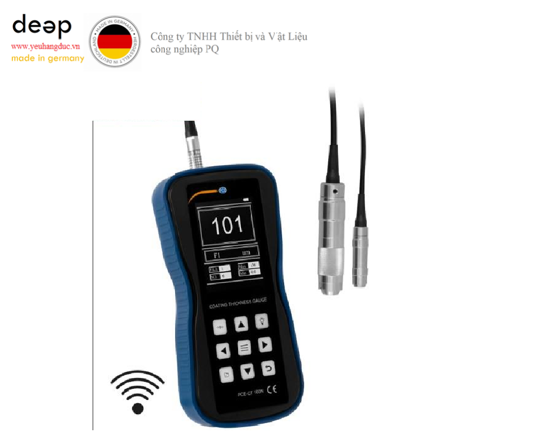 Máy đo độ dày lớp phủ PCE CT 100N (0 ... 1250 µm; 0 ... 49,2 mil) DEEP52 https://yeuhangduc.vn/