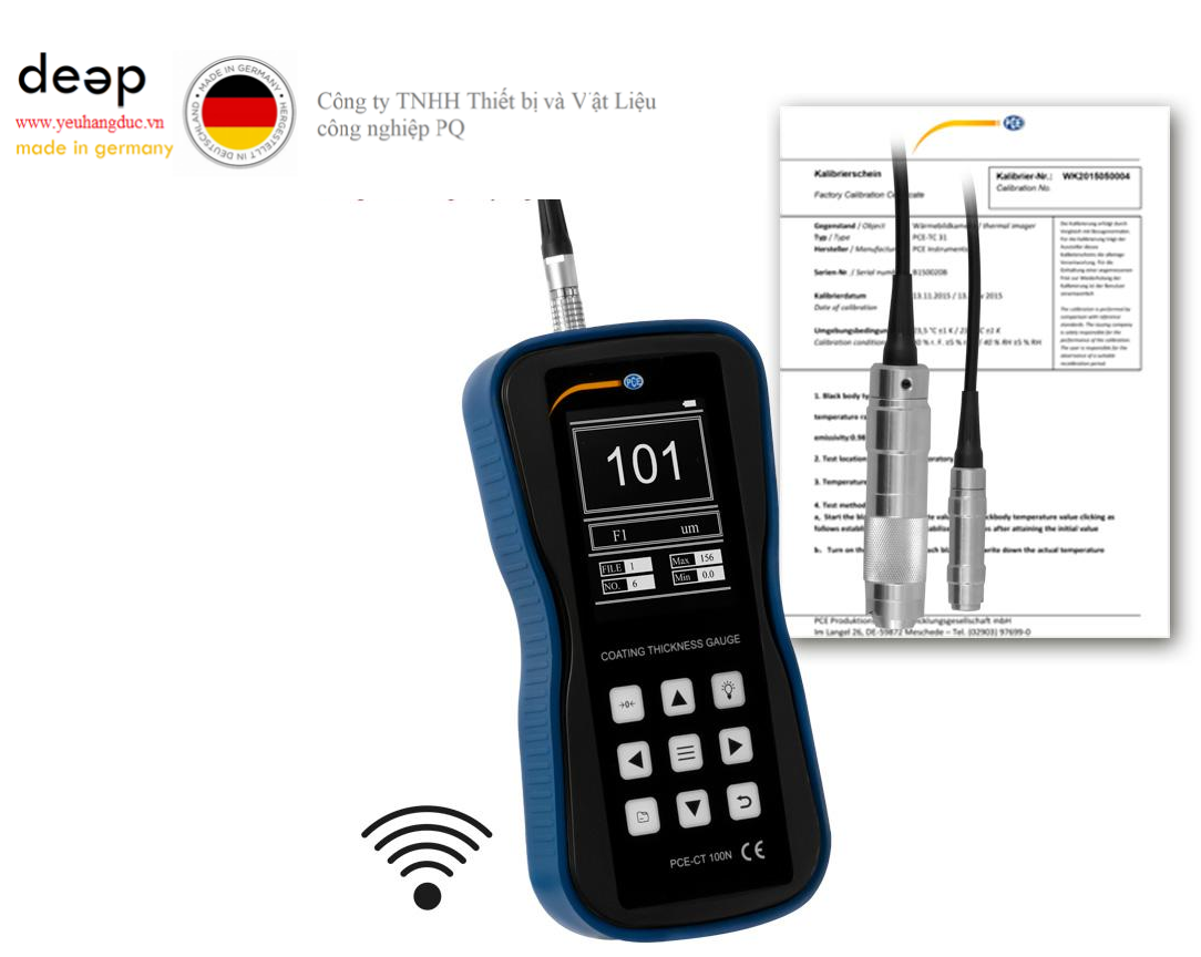 Máy đo độ dày lớp phủ PCE CT 100N-ICA (0 ... 1250 µm; 0 ... 49,2 mil, chứng chỉ ISO) DEEP52 https://yeuhangduc.vn/