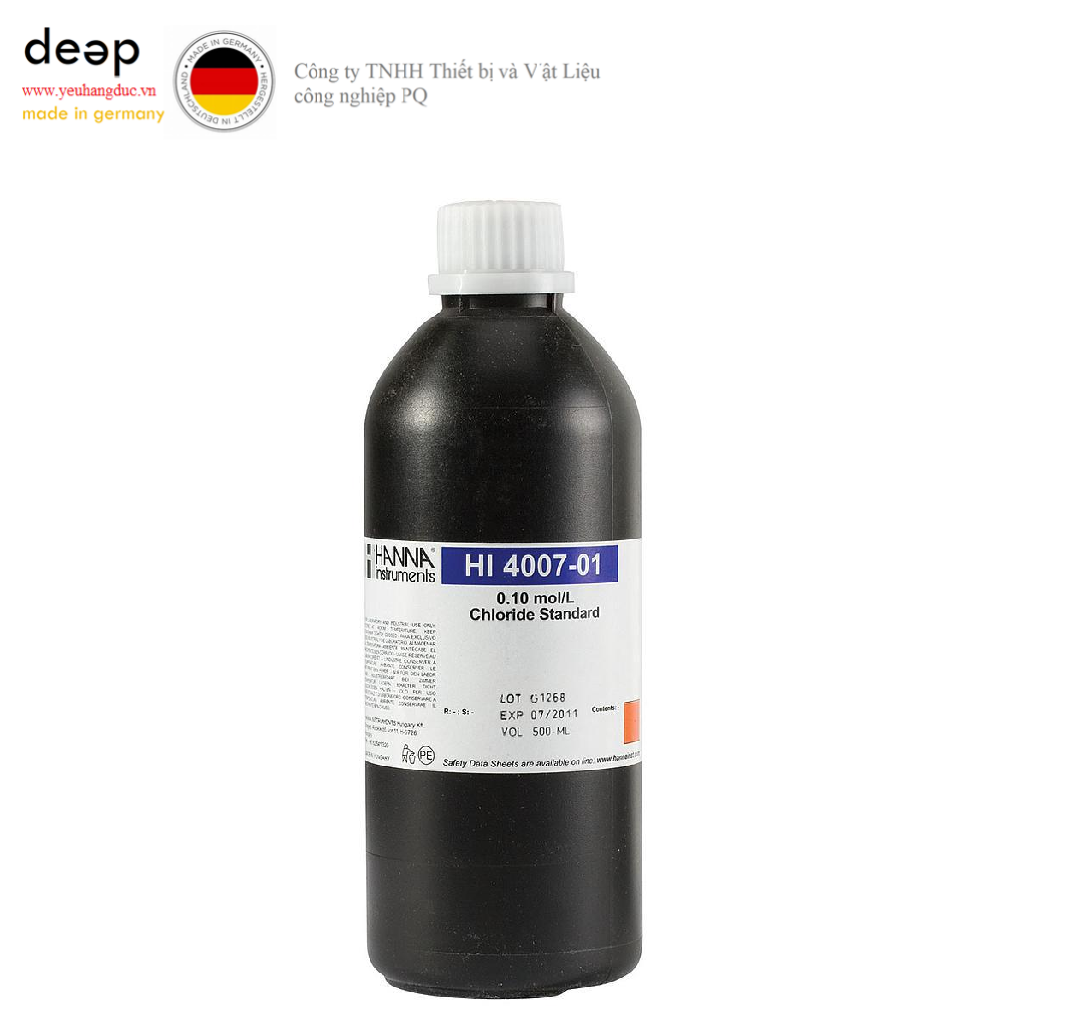 Chất chuẩn đo Cloride 0.1M HANNA HI4007-01 DEEP52 https://yeuhangduc.vn/