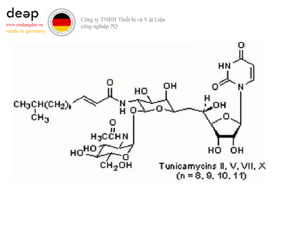 Hóa chất Tunicamycin, Streptomyces lysosuperficus Merck 654380-10MG (C₃₉H₆₄N₄O₁₆, chai thủy tinh 10mg) DEEP52 https://yeuhangduc.vn/