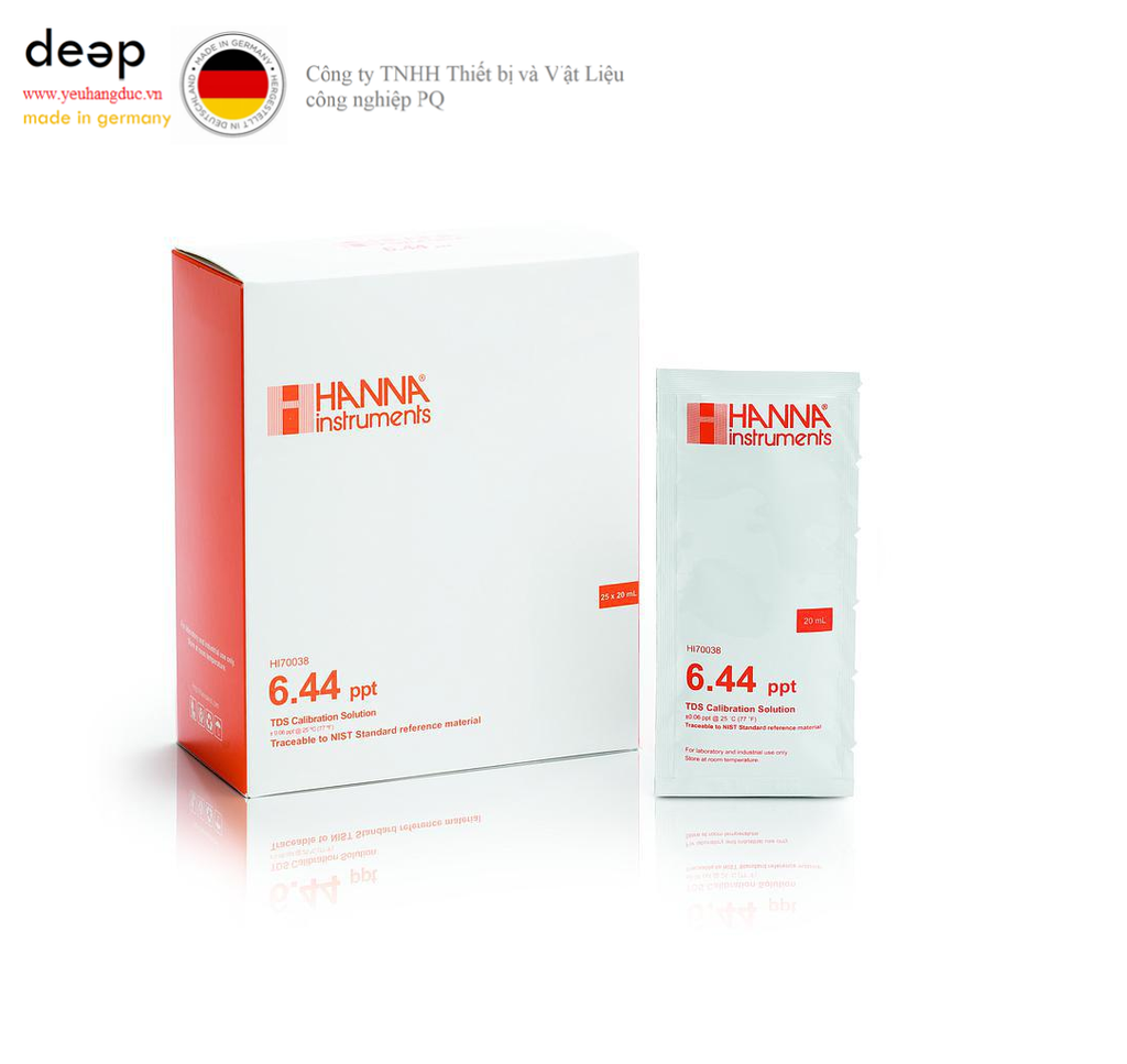 Dung Dịch Hiệu Chuẩn TDS HANNA HI70038P (6.44 g/L (ppt)) DEEP52 https://yeuhangduc.vn/