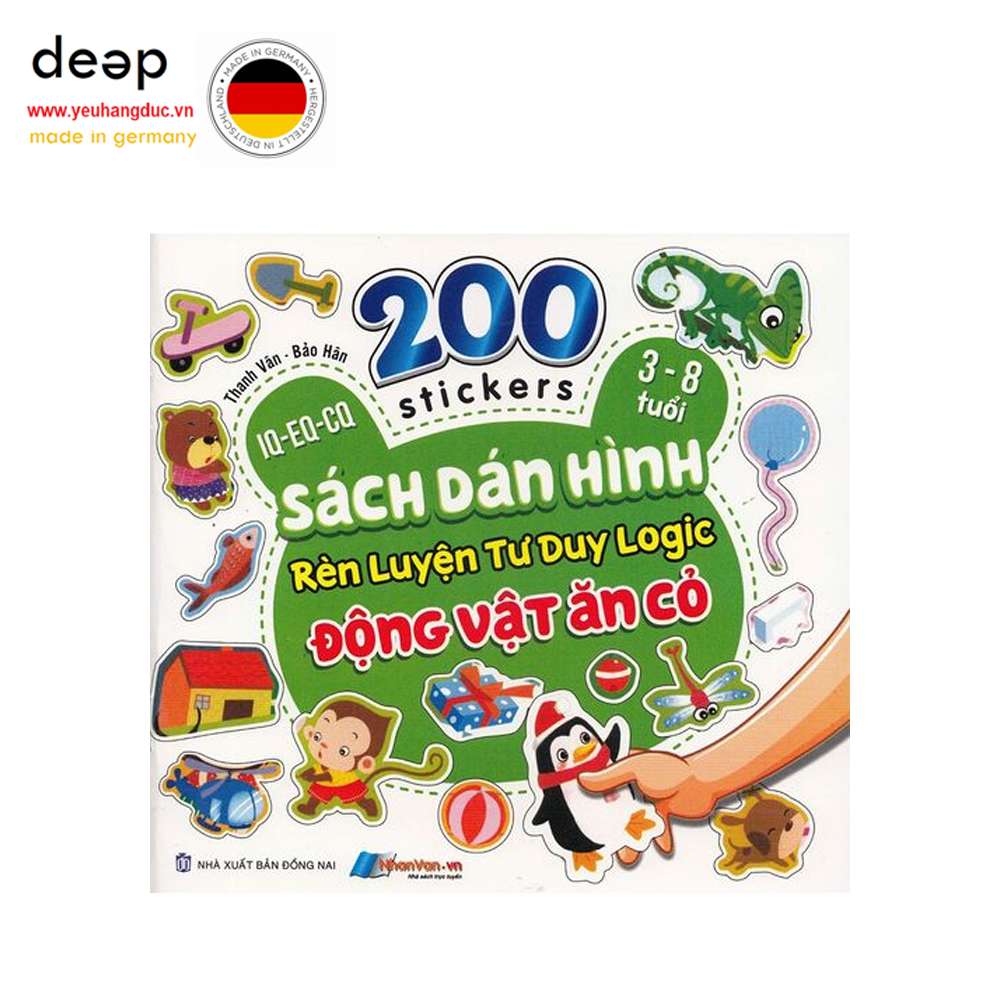 200 Stickers - Sách Dán Hình Rèn Luyện Tư Duy Logic - Động Vật Ăn Cỏ Deep51 www.yeuhangduc.vn sẵn sàng cho bạn
