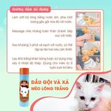  Dầu gội và xả cho mèo Lee&Webster | 100% thiên nhiên | Da sạch khoẻ | Lông bóng mượt | Giảm rụng, xơ rối 