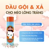  Dầu gội và xả cho mèo Lee&Webster | 100% thiên nhiên | Da sạch khoẻ | Lông bóng mượt | Giảm rụng, xơ rối 