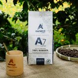  Cà phê AEROCO hạt rang A7 (100% robusta) nguyên chất 100% rang mộc hậu vị ngọt thơm quyến rũ, gói 500g phù hợp pha máy và pha phin 