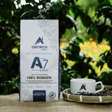  Cà phê AEROCO hạt rang A7 (100% robusta) nguyên chất 100% rang mộc hậu vị ngọt thơm quyến rũ, gói 500g phù hợp pha máy và pha phin 