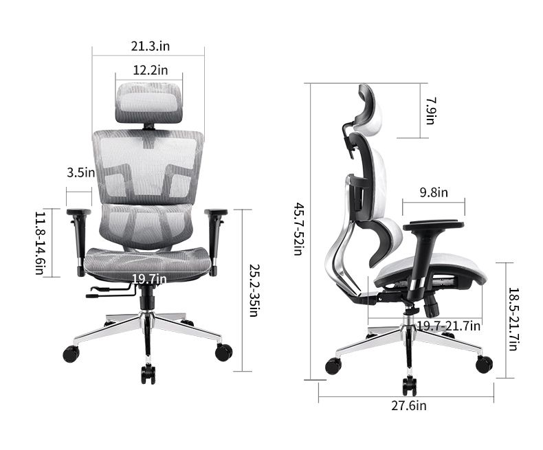  Ghế Ergonomic 2 lưng Simple-X Đen ( TỰA ĐẦU 3D + TAY 3D ) 