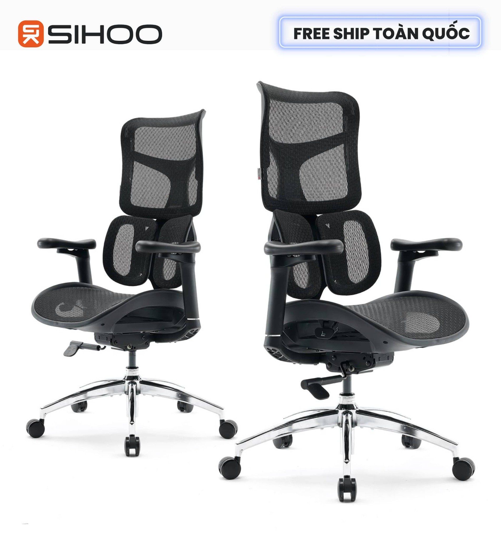  Ghế Công Thái Học Sihoo Doro S100 Ergonomic Chair (tặng kèm gác chân) 