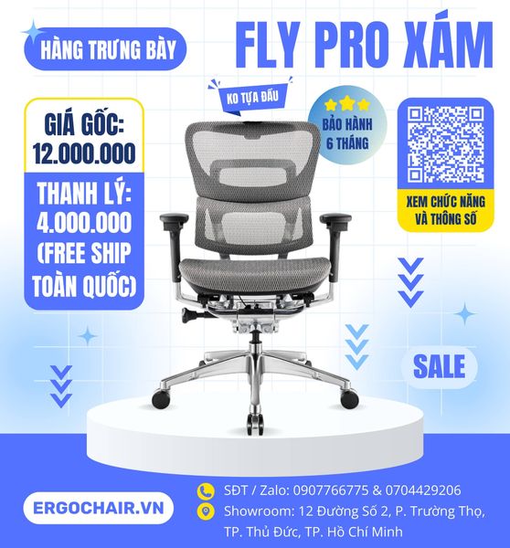 Thanh lý ghế công thái học ERGOUP FLY PRO