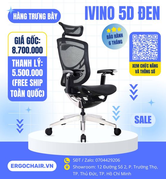 ghế công thái học dvary ivino 5d ergochair