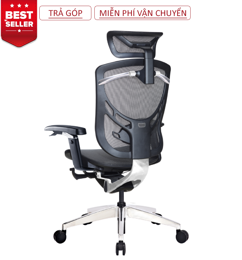  Ghế Ergonomic Công Thái Học Ivino Đen  - Tay cầm 5D (Tặng Phụ Kiện Mắc Áo) 