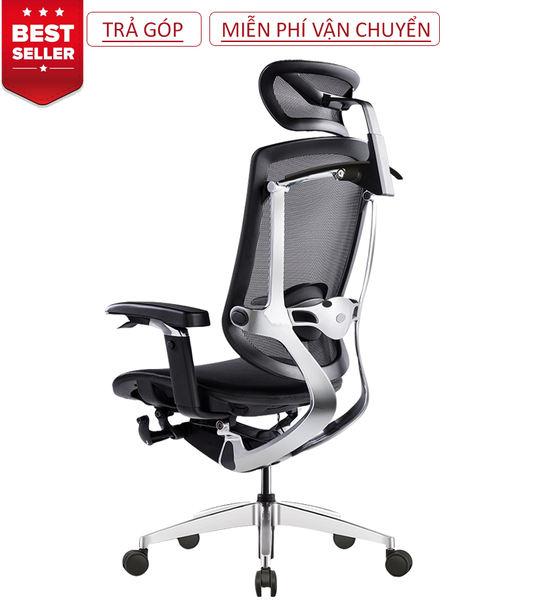  Ghế Công Thái Học Ergonomic Marrit Đen Bản 5D 2023 ( Tặng Phụ Kiện Mắc Áo) 