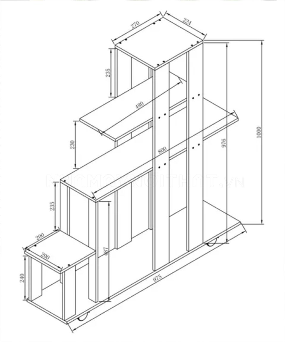 Kệ trang trí KTT1006-MA