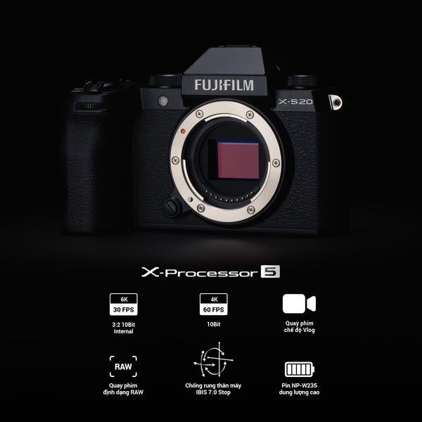 FUJIFILM X-S20 (Tặng thẻ 256GBV30)