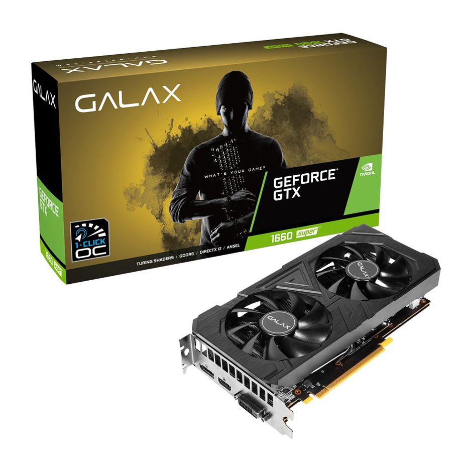  VGA GALAX GeForce GTX 1660 SUPER (1-Click OC) 6GB GDDR6 (60SRL7DSY91S) 