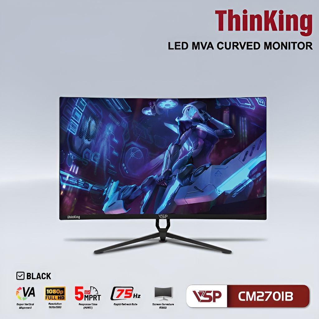 Màn hình VSP 27inch CONG 75Hz ( CM2701B ) - BLACK