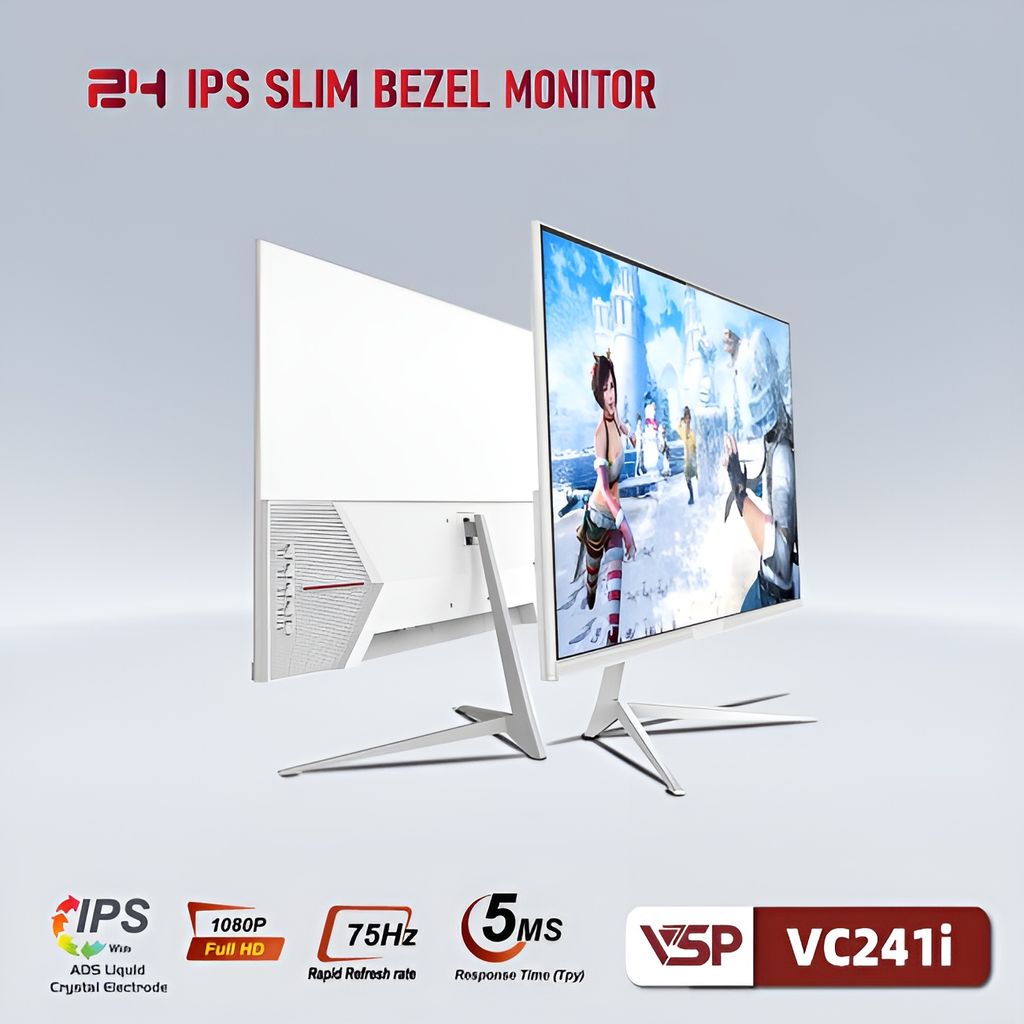 Màn hình VSP 24inch 75Hz IPS WHITE VC241i