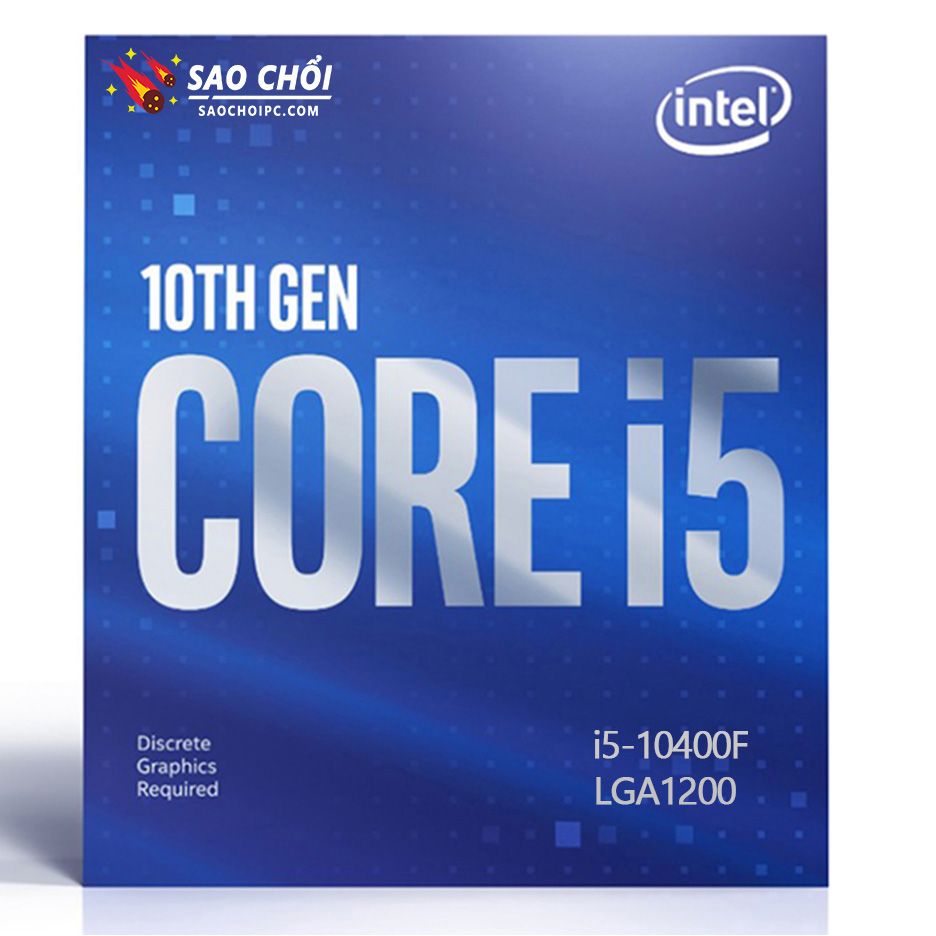 CPU Intel Core I5 10400F Box Chính Hãng (2.90GHz Up to 4.30GHz, 12M, 6 nhân 12 luồng ) - (BX8070110400F) 