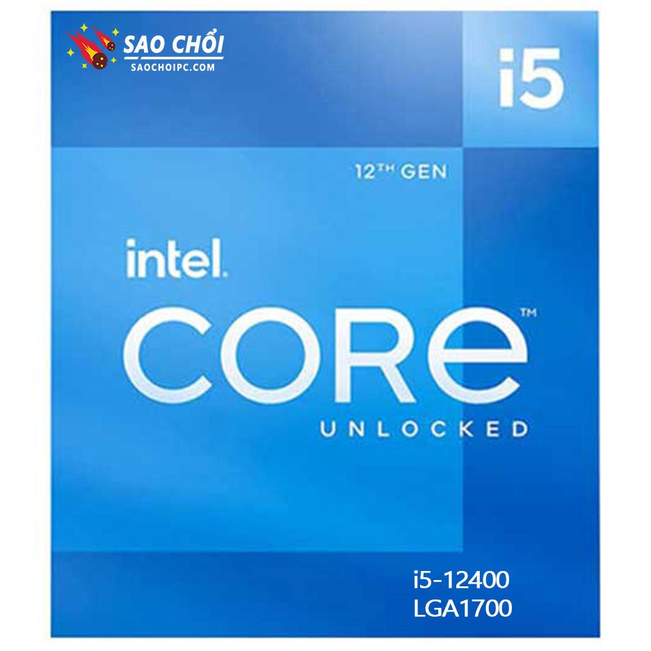 CPU Intel Core i5-12400 Box chính hãng (Upto 4.4Ghz, 6 nhân 12 luồng, 18MB Cache, 65W) - Socket 1700