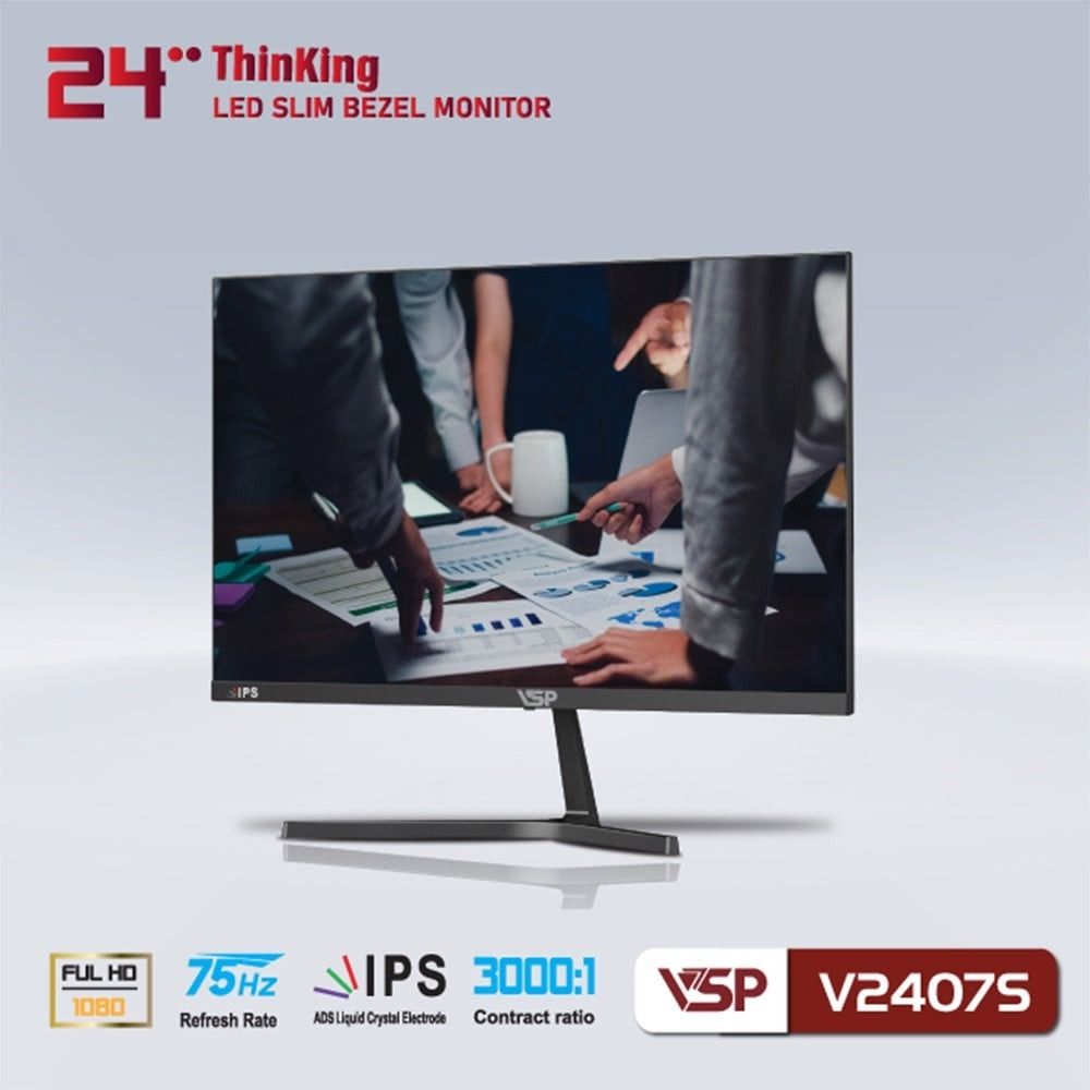 Màn hình VSP 24inch 75hz IPS BLACK V2407S