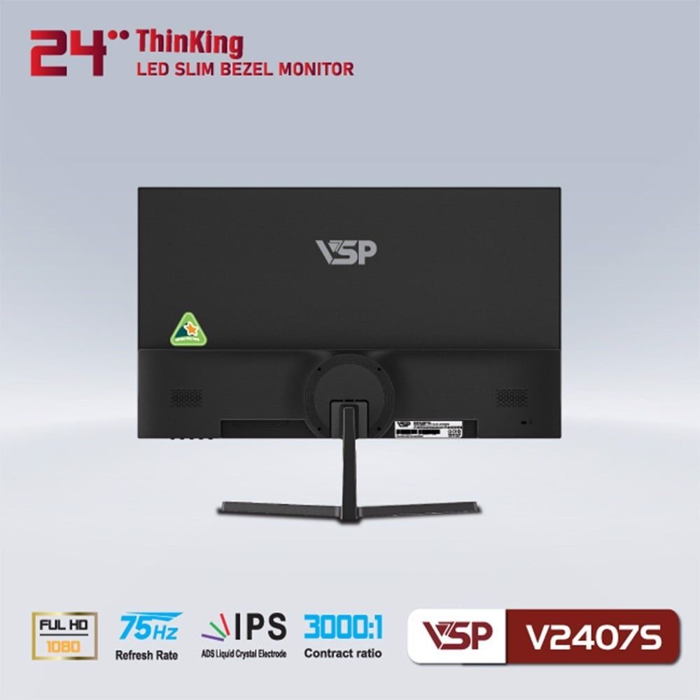 Màn hình VSP 24inch 75hz IPS BLACK V2407S