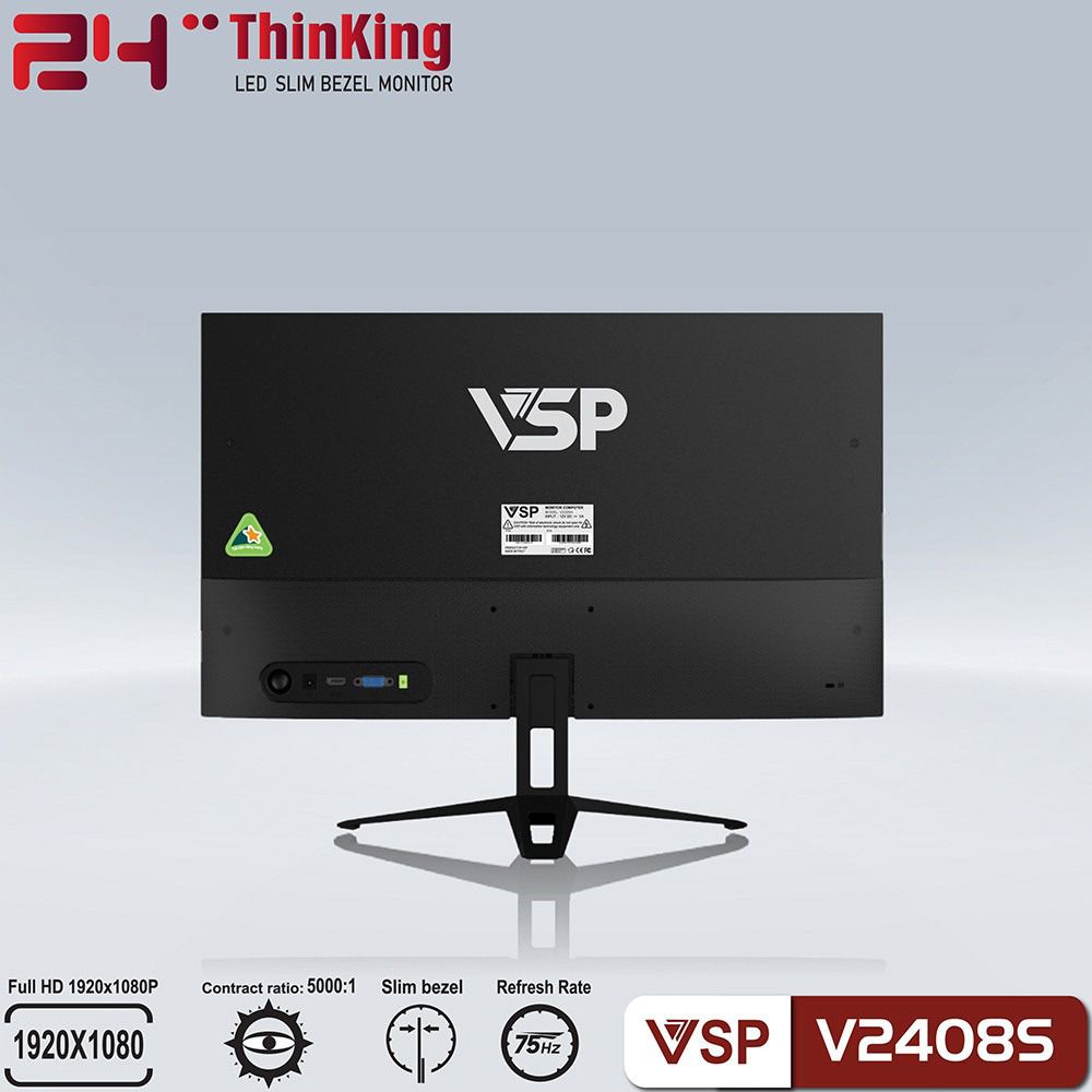 Màn hình VSP 24inch 75Hz IPS BLACK V2408S
