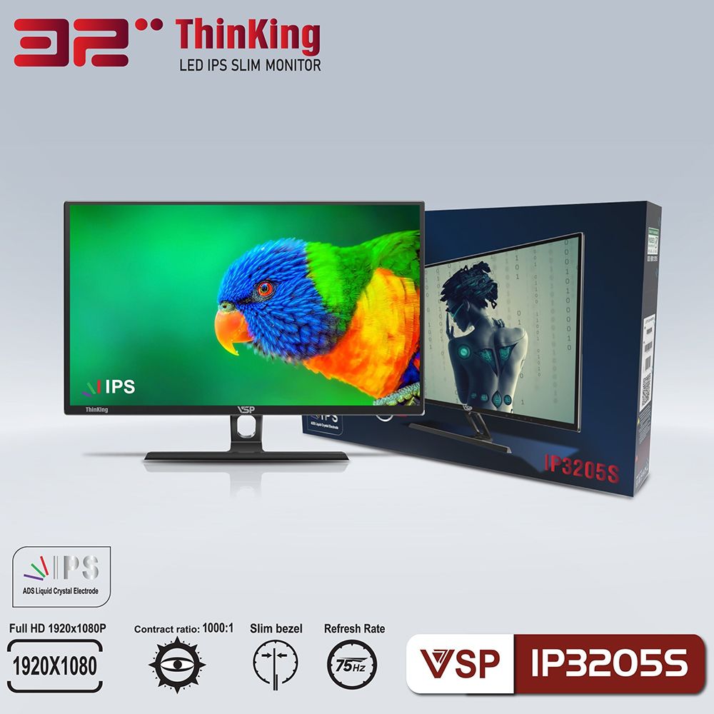 Màn hình VSP 32inch 75Hz IPS Black IP3205S