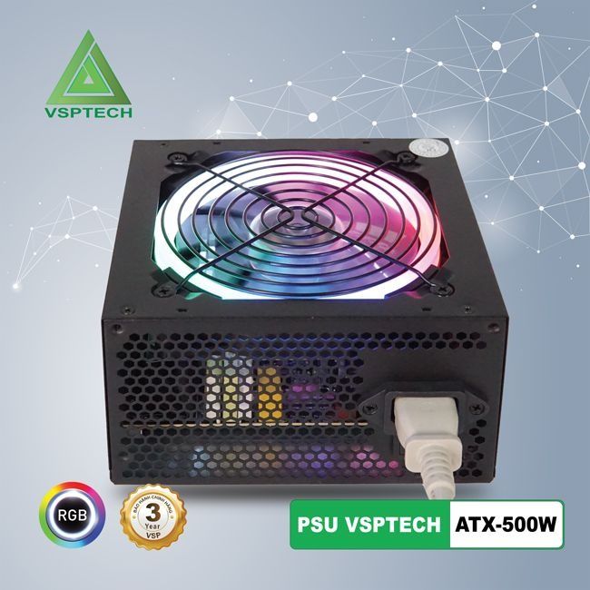 NGUỒN PSU VSPTECH 500W PLUS ( CÓ LED )