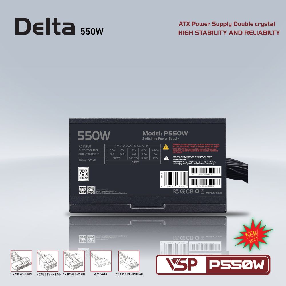 Nguồn VSP Delta P550W