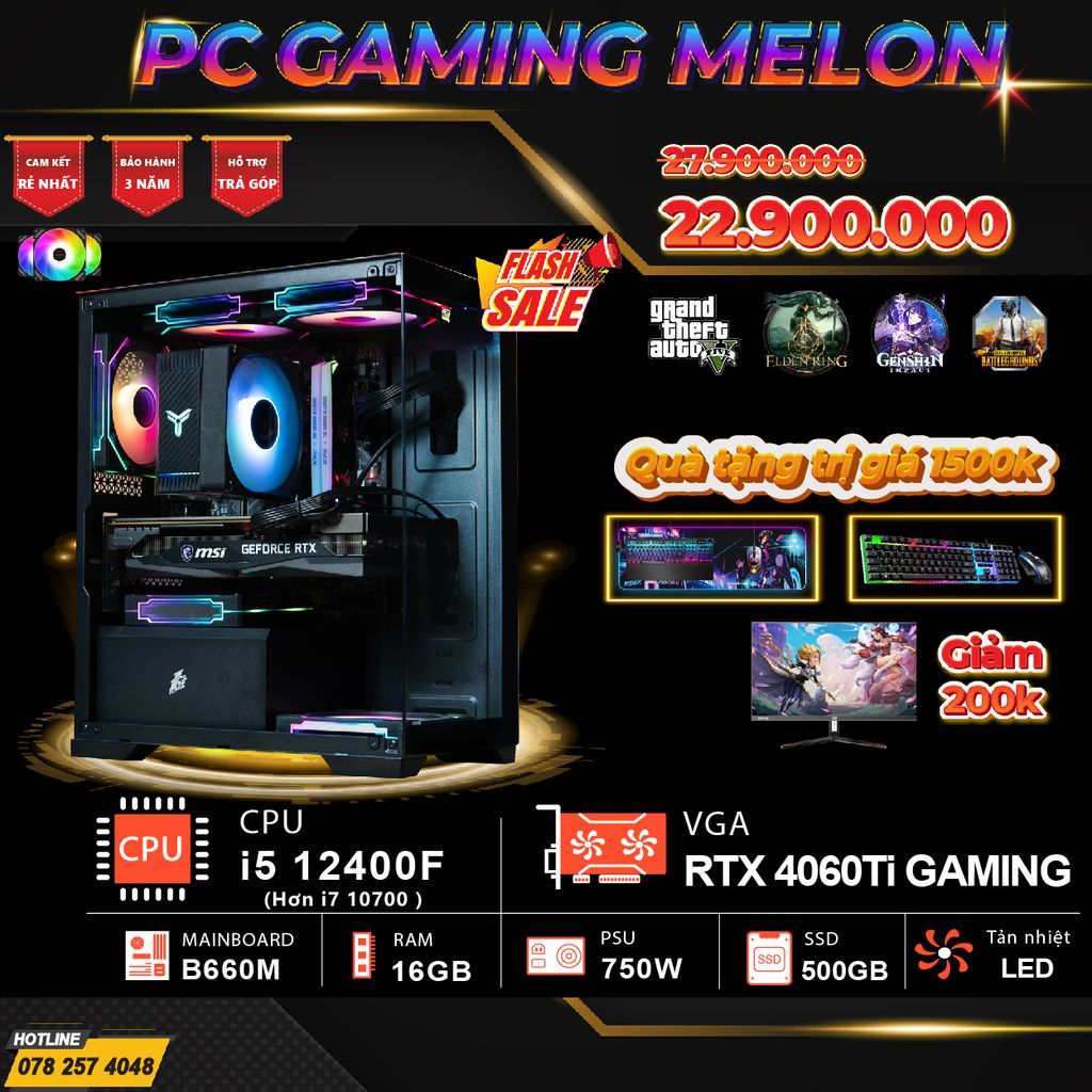 PC GAMING MELON - FULL NEW 100%
