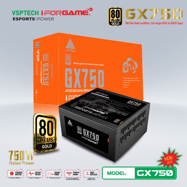  Nguồn PSU VSP GX750 750W 80PLUS GOLD ( SP05-GX7500128 ) 