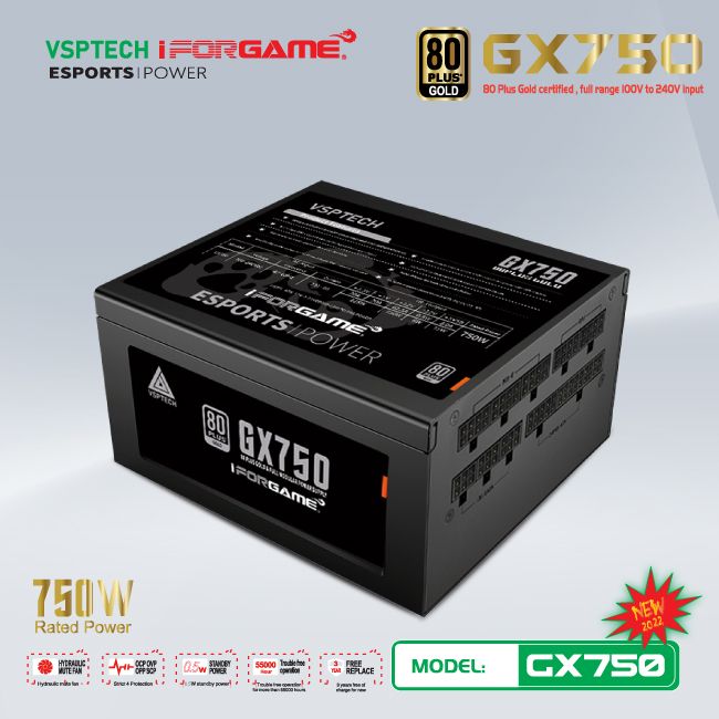 Nguồn PSU VSP GX750 750W 80PLUS GOLD ( SP05-GX7500128 )