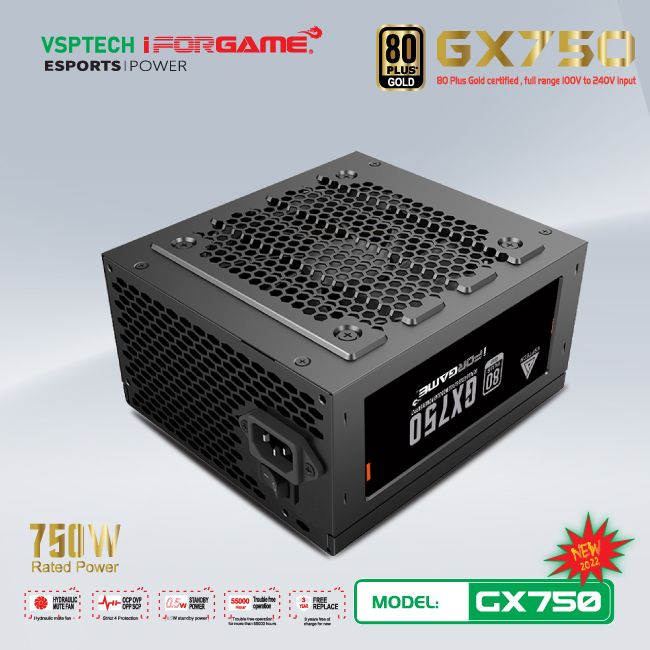 Nguồn PSU VSP GX750 750W 80PLUS GOLD ( SP05-GX7500128 )