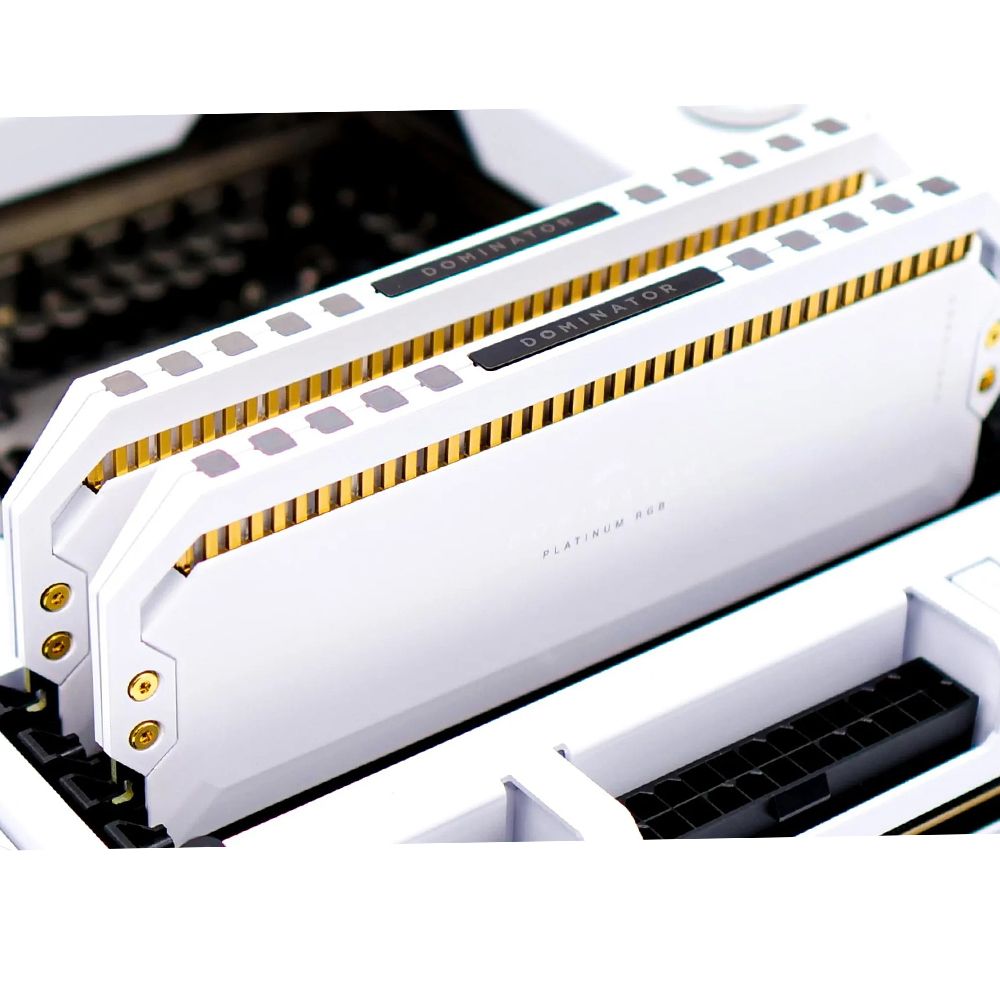 Ram Corsair Dominator Platinum 8GB 3200Mhz DDR4 RGB WHITE - (CMT16GX4M2C3200C16W)